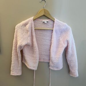 Fluffy pink cardigan TopShop
